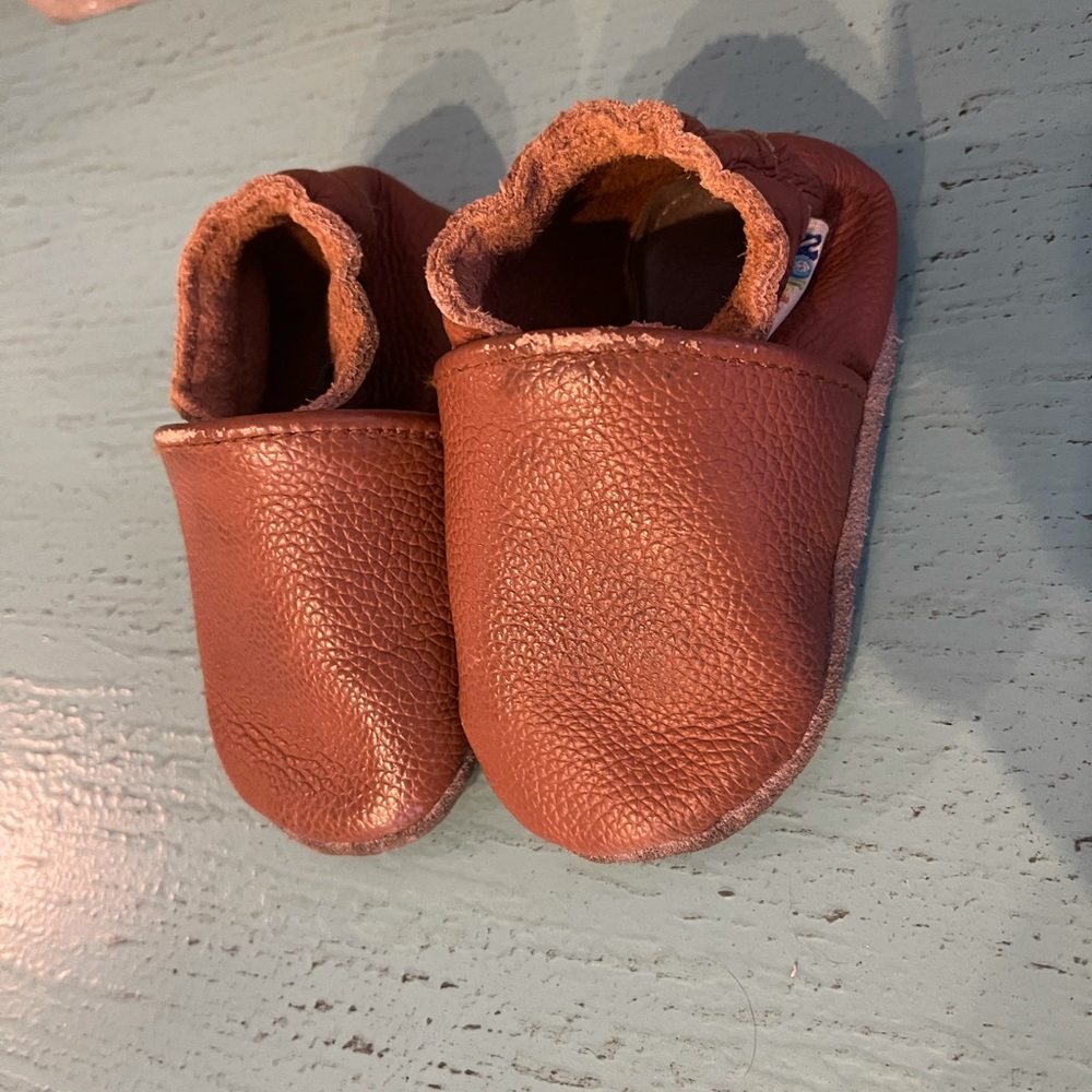 Baby leather moccasins